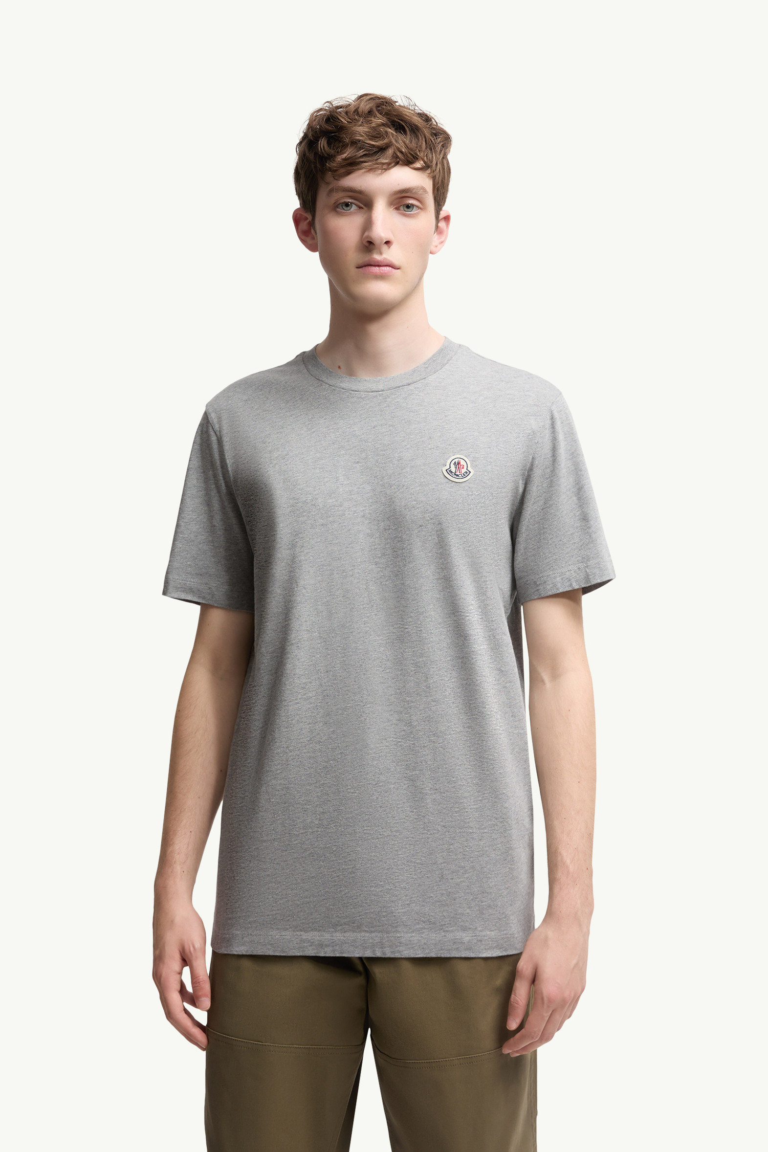 T-shirts en coton à logo (lot de 3) Hommes Blanc & Noir & Gris Moncler 3